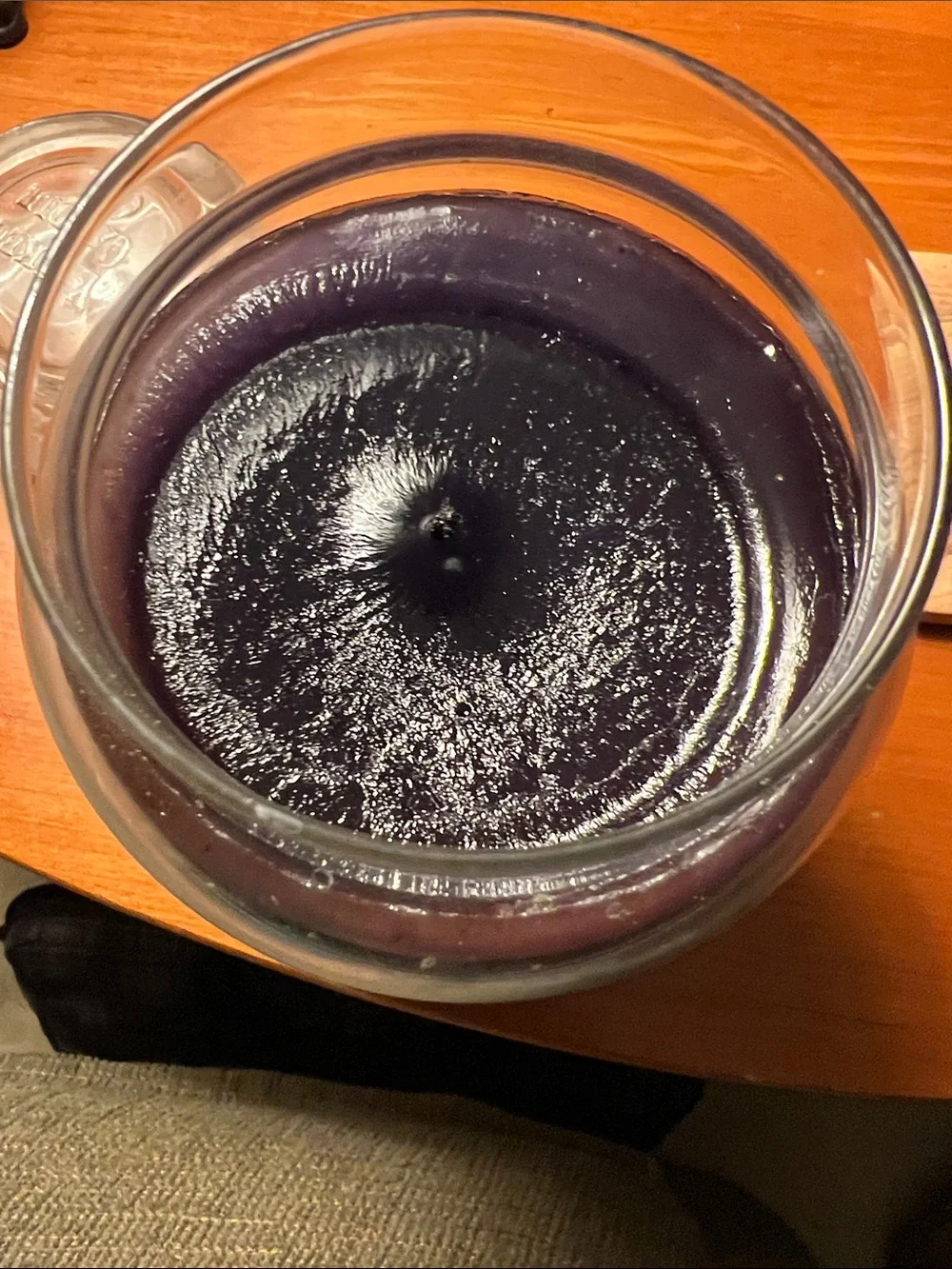 Yankee Candle Black Band Blueberry Large Jar Candle - slightly used
